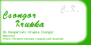 csongor krupka business card